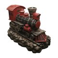 Heatwave 38 in. LED Lighted Red and Black Vintage Locomotive Train Spring Outdoor Garden Water Fountain HE72678